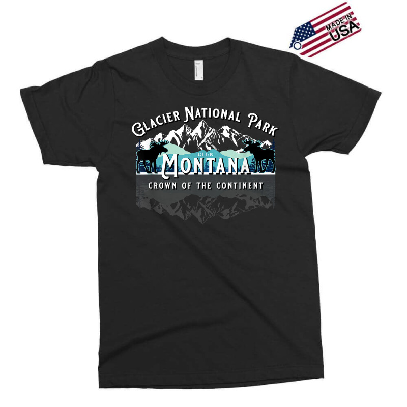 Glacier National Park Montana Moose Hiking Camping Souvenir New Year Exclusive T-shirt | Artistshot