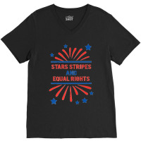 Stars Stripes And Equal Rights Premium T Shirt V-neck Tee | Artistshot