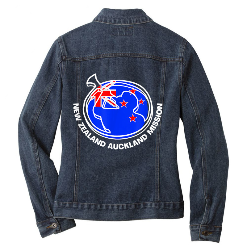 New Zealand Auckland Lds Mission Proud Mormon Missionary T Shirt Ladies Denim Jacket by cm-arts | Artistshot