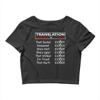 Funny Cuban Spanish Cono Bilingual Slang T Shirt Crop Top | Artistshot