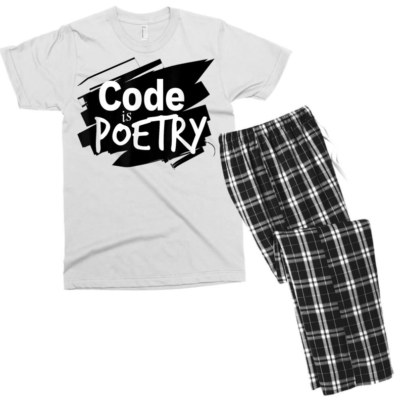 Code Is Poetry Computer Programming And Coding T Shirt Men's T-shirt Pajama Set | Artistshot