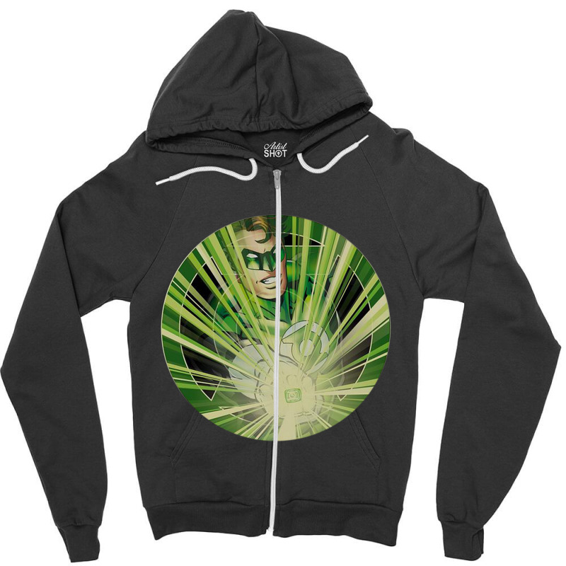 Green Lantern, Light Em Up, Zipper Hoodie | Artistshot