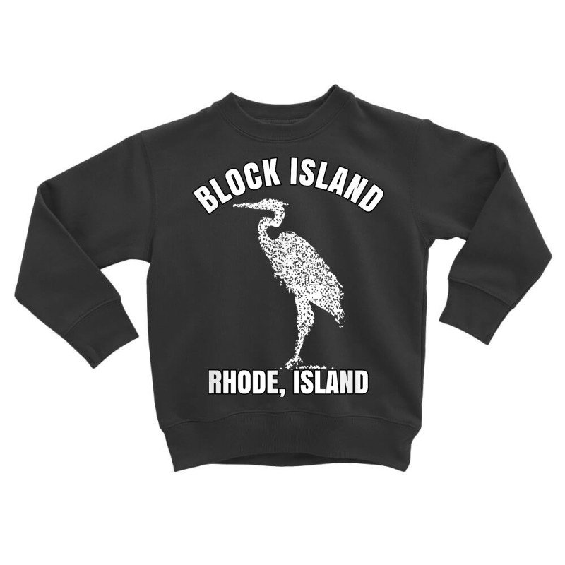 Block Island Rhode Island Shirt Light Vintage Distress Crane T Shirt Toddler Sweatshirt by cm-arts | Artistshot