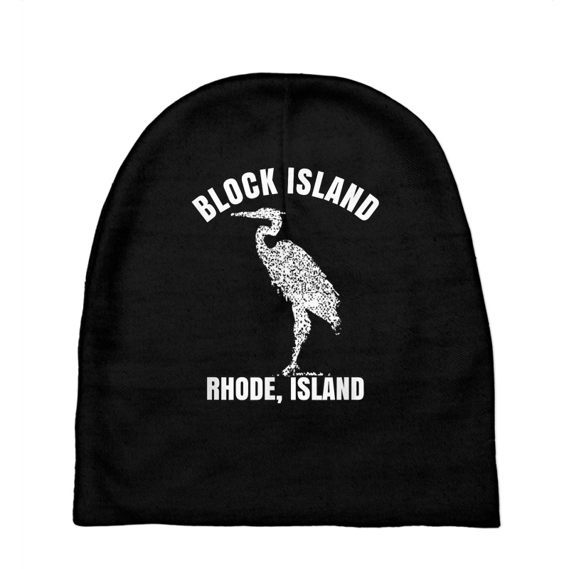 Block Island Rhode Island Shirt Light Vintage Distress Crane T Shirt Baby Beanies by cm-arts | Artistshot