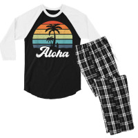 Aloha Hawaii Hawaiian Island Shirt Palm Beach Surfboard Surf T Shirt Men's 3/4 Sleeve Pajama Set | Artistshot