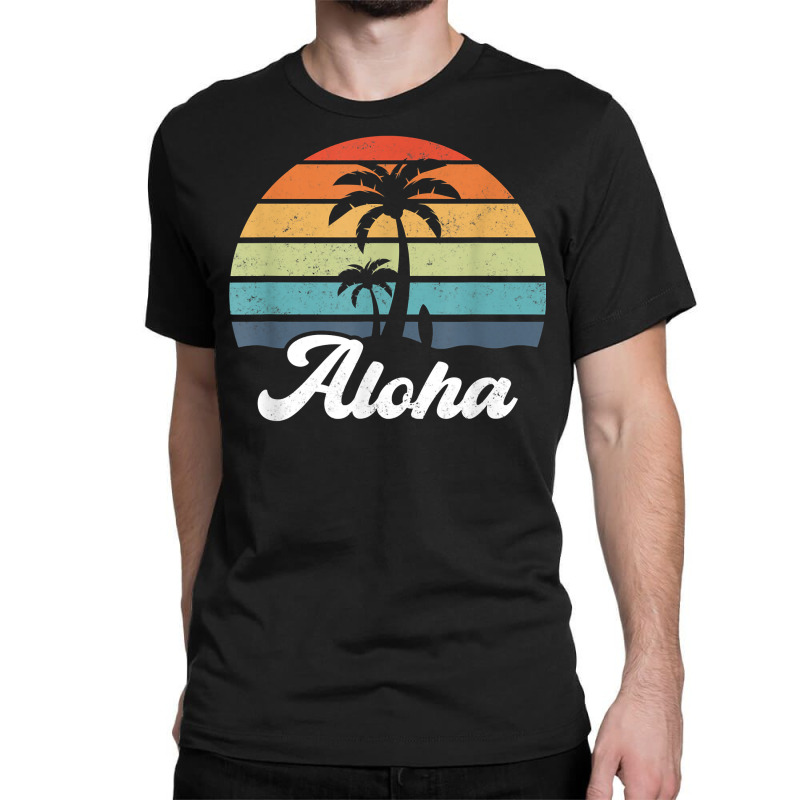 Aloha Hawaii Hawaiian Island Shirt Palm Beach Surfboard Surf T Shirt Classic T-shirt by cm-arts | Artistshot