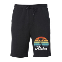 Aloha Hawaii Hawaiian Island Shirt Palm Beach Surfboard Surf T Shirt Fleece Short | Artistshot