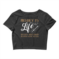 Music T Shirt Melody Is Life Novelty Guitar Shirt T Shirt Crop Top | Artistshot