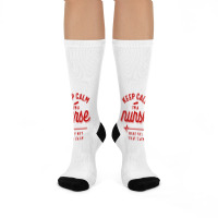 Keep Calm Im A Nurse Crew Socks | Artistshot