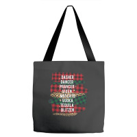 Funny Christmas Buffalo Plaid Reindeer Party Names Tote Bags | Artistshot