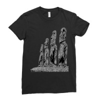 Easter Island Moai Statue Monolith World Mystery Ladies Fitted T-shirt | Artistshot