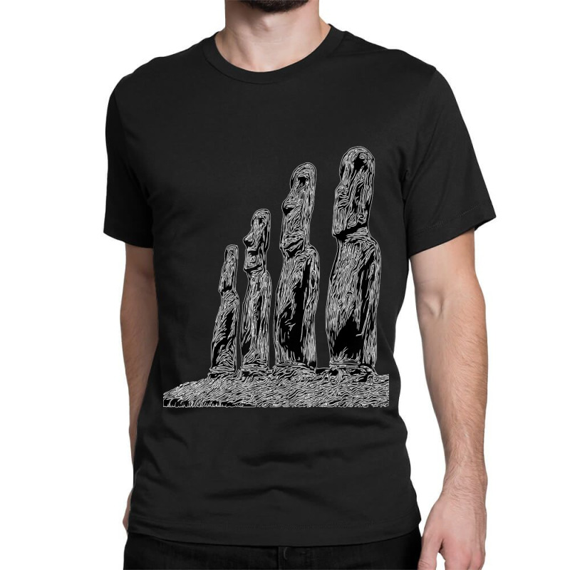 Easter Island Moai Statue Monolith World Mystery Classic T-shirt | Artistshot