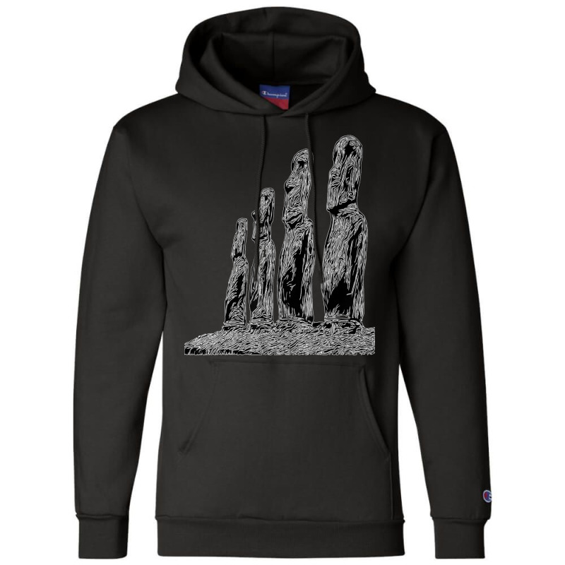 Easter Island Moai Statue Monolith World Mystery Champion Hoodie | Artistshot