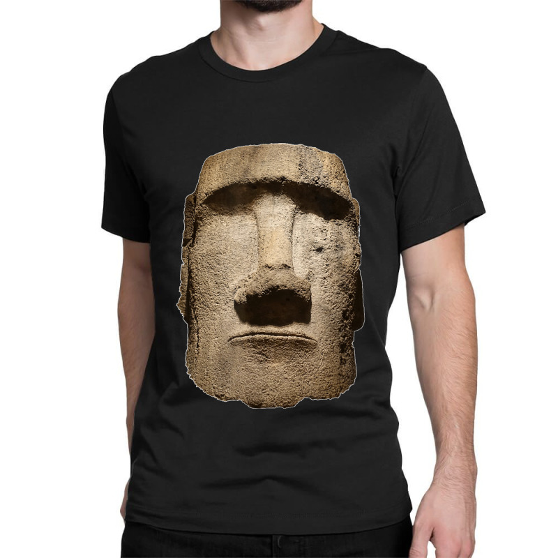 Easter Island Moai Statue Monolith World Mystery Classic T-shirt by cm-arts | Artistshot