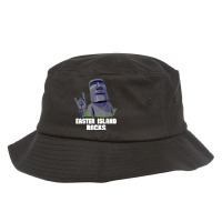 Easter Island Rocks Moai Statue Rapa Nui Rock Music Bucket Hat | Artistshot