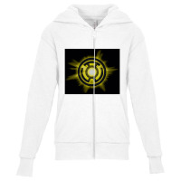 Green Lantern, Yellow Glow, Youth Zipper Hoodie | Artistshot