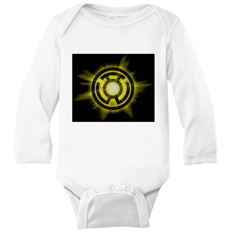 Green Lantern, Yellow Glow, Long Sleeve Baby Bodysuit | Artistshot