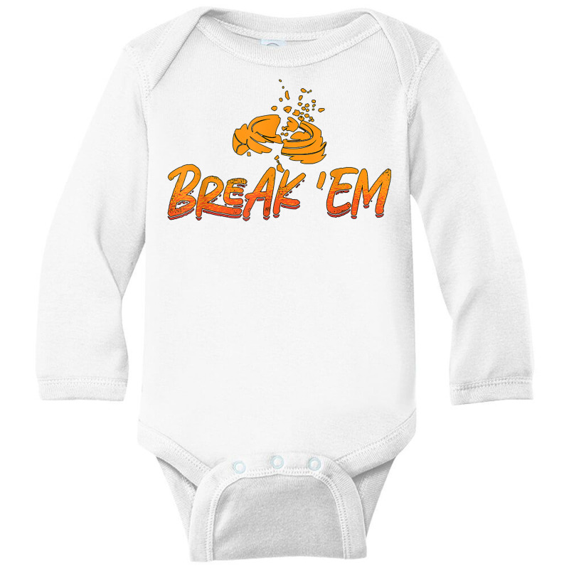 Break 'em Sporting Clays Target Shooting Sport Clay Shooting T Shirt Long Sleeve Baby Bodysuit | Artistshot