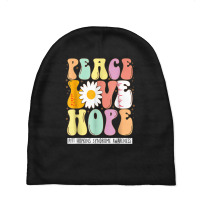 Peace Love Hope Pitt Hopkins Syndrome Phs Awareness Gift Baby Beanies | Artistshot