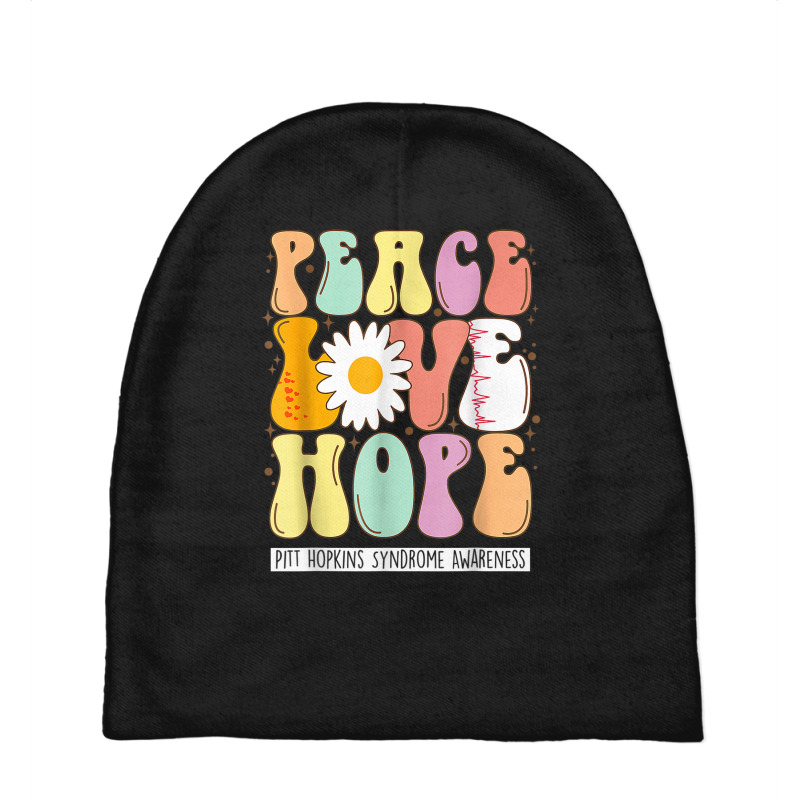 Peace Love Hope Pitt Hopkins Syndrome Phs Awareness Gift Baby Beanies | Artistshot