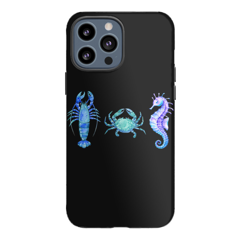 Crustaceancore Ocean Blush Crustacean Lobster Crab Seahorse Iphone 13 Pro Max Case | Artistshot