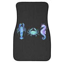 Crustaceancore Ocean Blush Crustacean Lobster Crab Seahorse Front Car Mat | Artistshot