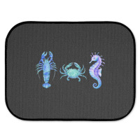 Crustaceancore Ocean Blush Crustacean Lobster Crab Seahorse Rear Car Mat | Artistshot