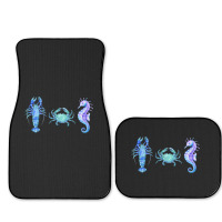 Crustaceancore Ocean Blush Crustacean Lobster Crab Seahorse Full Set Car Mats | Artistshot