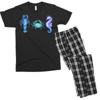 Crustaceancore Ocean Blush Crustacean Lobster Crab Seahorse Men's T-shirt Pajama Set | Artistshot