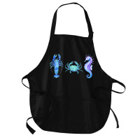 Crustaceancore Ocean Blush Crustacean Lobster Crab Seahorse Medium-length Apron | Artistshot