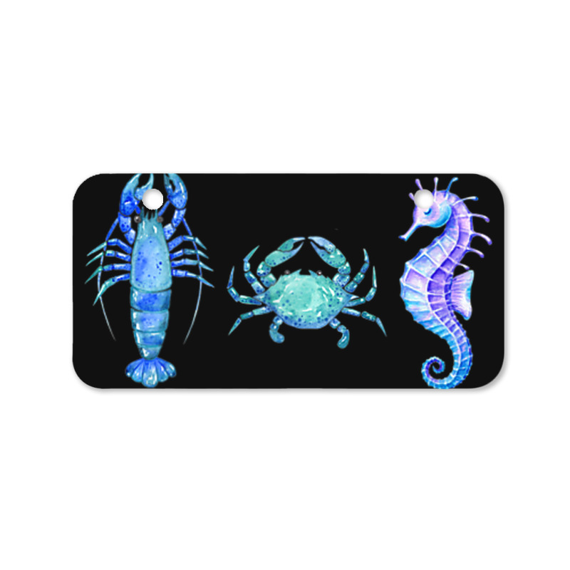 Crustaceancore Ocean Blush Crustacean Lobster Crab Seahorse Bicycle License Plate | Artistshot