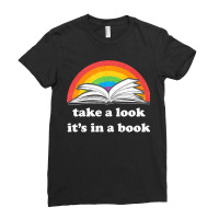 Take A Look Its In A Book Retro Inspired Reading Rainbow Classic Ladies Fitted T-shirt | Artistshot