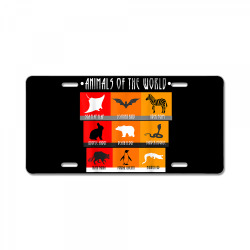 animals of the world License Plate | Artistshot