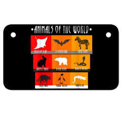 animals of the world Motorcycle License Plate | Artistshot