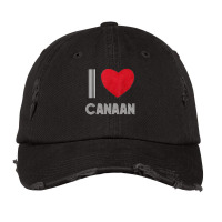 I Love Canaan Boyfriend Heart Vintage Bday Family T Shirt Vintage Cap | Artistshot