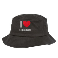 I Love Canaan Boyfriend Heart Vintage Bday Family T Shirt Bucket Hat | Artistshot