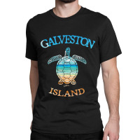 Jcombs Galveston Island, Tx, Sea Turtle And Beach Classic T-shirt | Artistshot