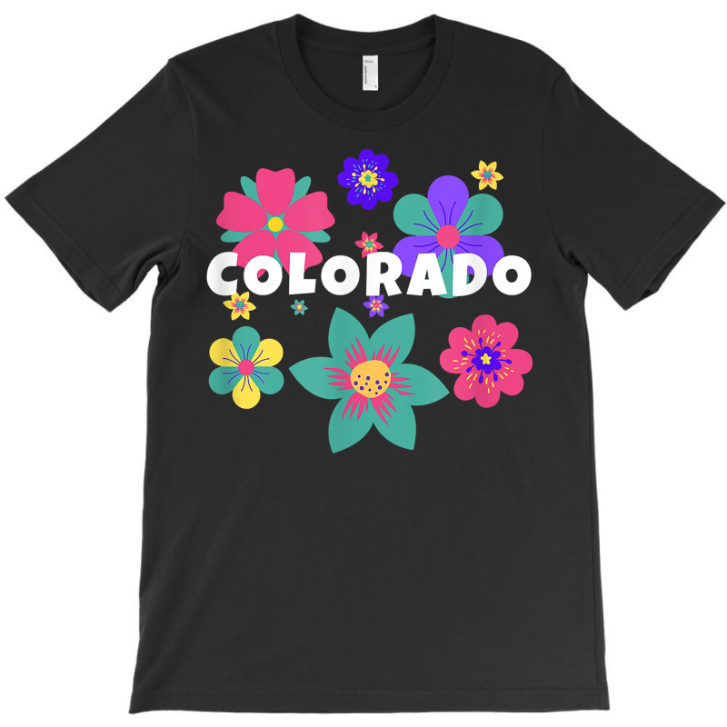 Floral Overlay Colorado Souvenir Tee Flowers For Women Kids T Shirt T-Shirt by cm-arts | Artistshot