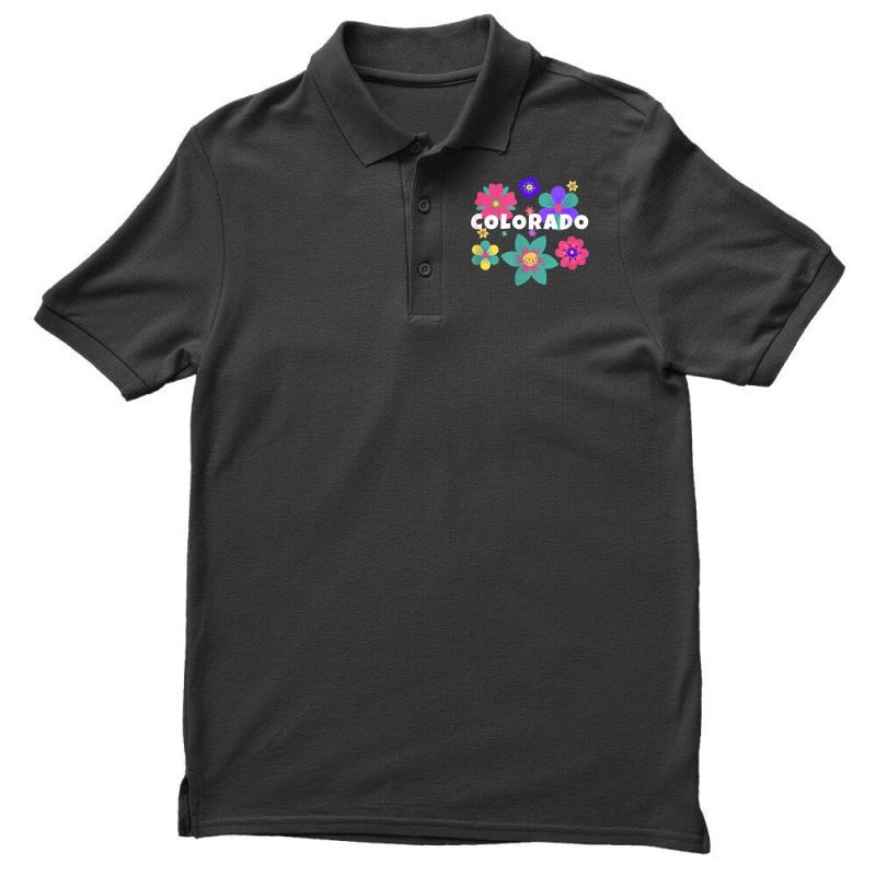 Floral Overlay Colorado Souvenir Tee Flowers For Women Kids T Shirt Men's Polo Shirt by cm-arts | Artistshot