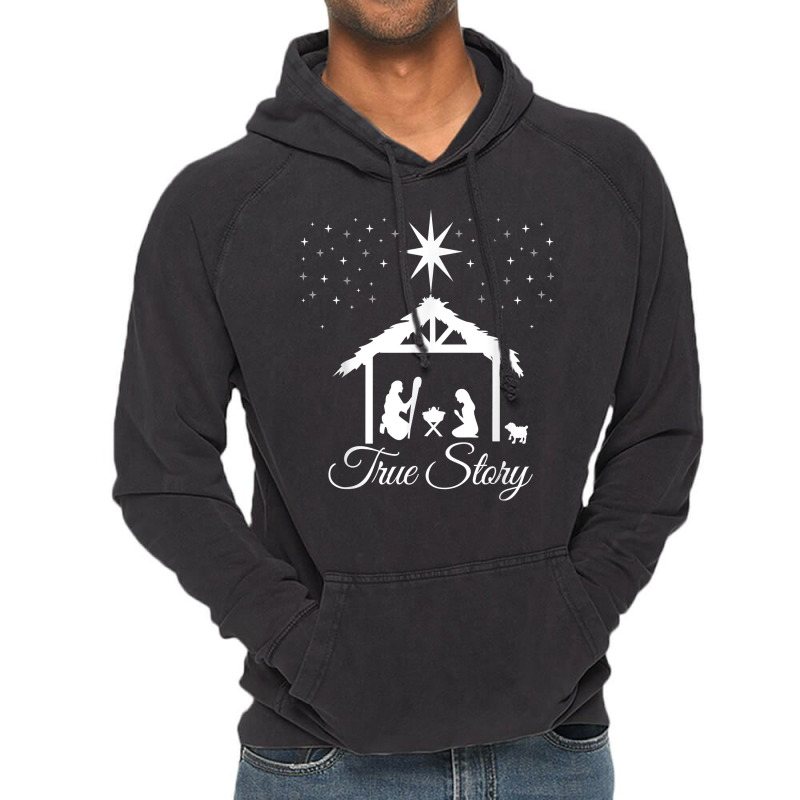 Christmas Nativity Shirt True Story Nativity Scene Gifts Vintage Hoodie by cm-arts | Artistshot