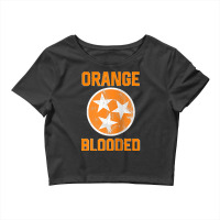 Tennessee Fan Orange Blooded Vol Sports Fan State Flag Tn Raglan Baseb Crop Top | Artistshot