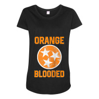 Tennessee Fan Orange Blooded Vol Sports Fan State Flag Tn Raglan Baseb Maternity Scoop Neck T-shirt | Artistshot