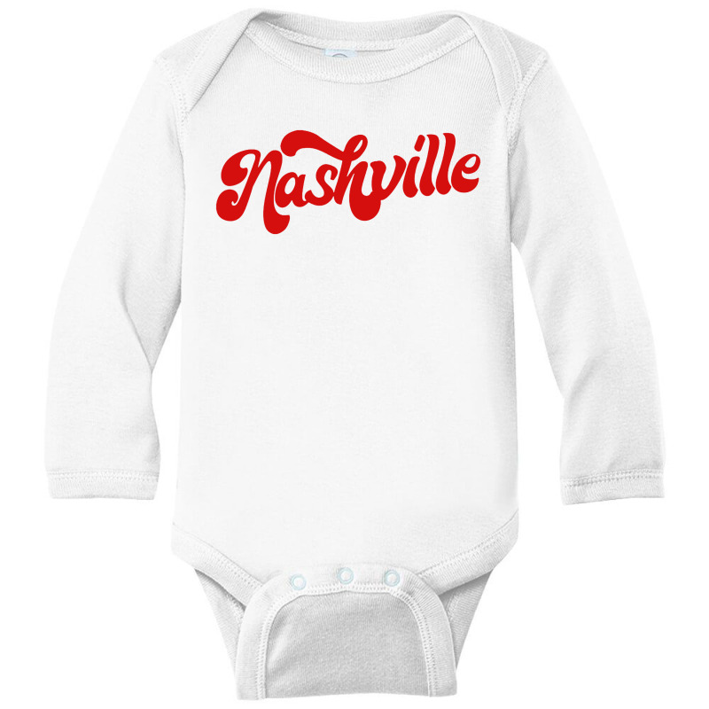 Nashville Retro Long Sleeve Baby Bodysuit by JossApparel | Artistshot