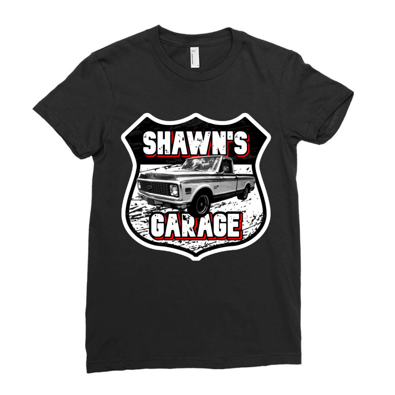 Garage Classic Car Truck Ladies Fitted T-Shirt by Barbara Apparel | Artistshot