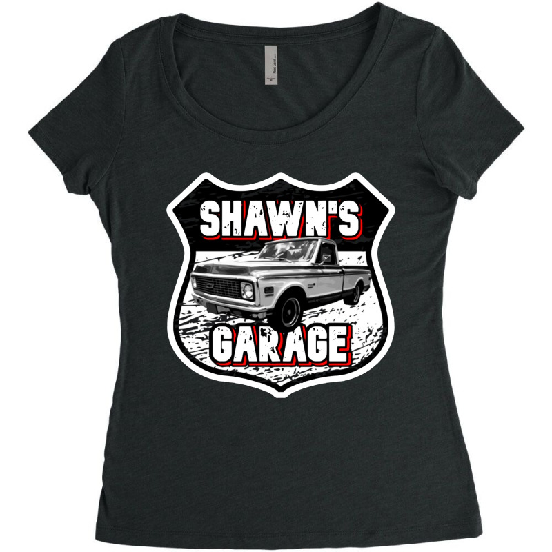 Garage Classic Car Truck Women's Triblend Scoop T-shirt by Barbara Apparel | Artistshot