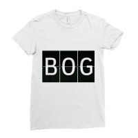 Bog Bogota Colombia South American Retro Travel Airport Code Premium T Ladies Fitted T-shirt | Artistshot