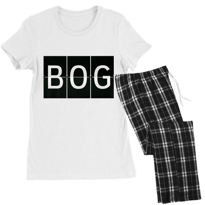 Bog Bogota Colombia South American Retro Travel Airport Code Premium T Women's Pajamas Set by cm-arts | Artistshot