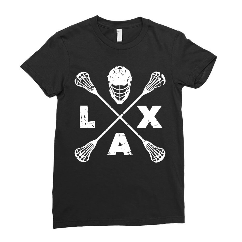 L A X Cross Axis Ladies Fitted T-Shirt by Simmons Shop | Artistshot