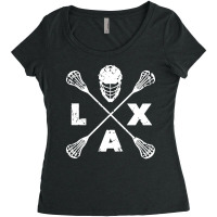 L A X Cross Axis Women's Triblend Scoop T-shirt | Artistshot