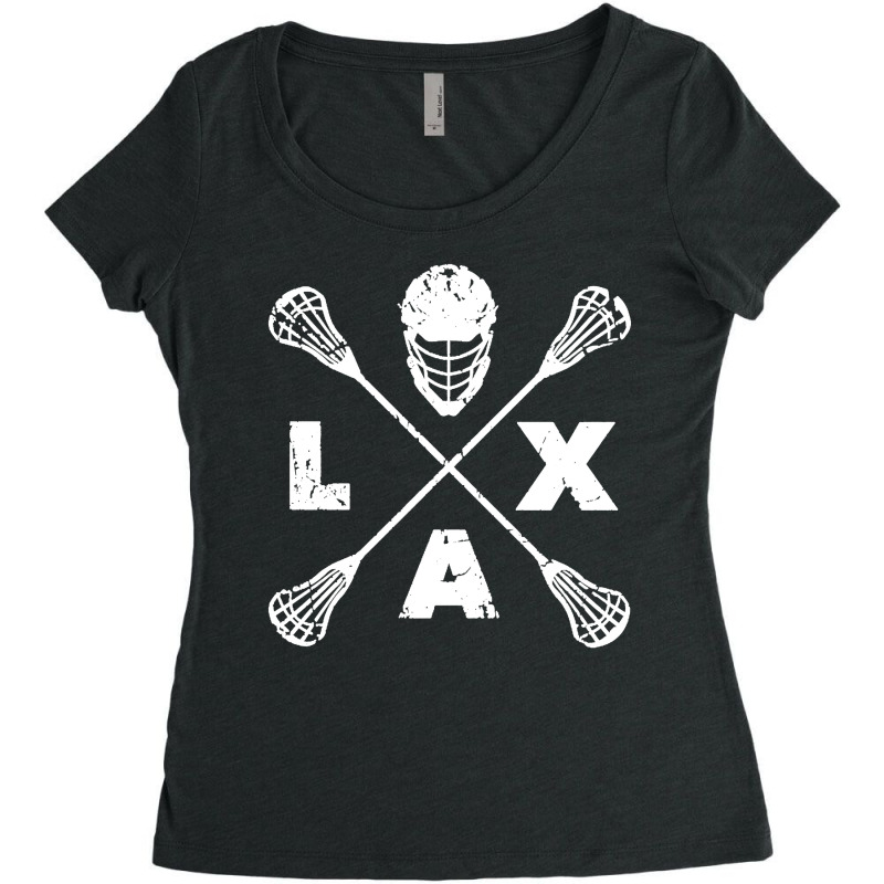 L A X Cross Axis Women's Triblend Scoop T-shirt by Simmons Shop | Artistshot